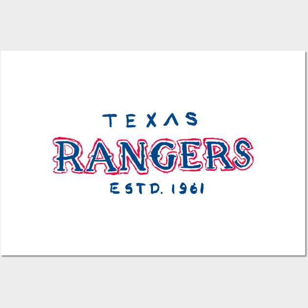 Texas Rangeeeers 02 Wall Art by Very Simple Graph